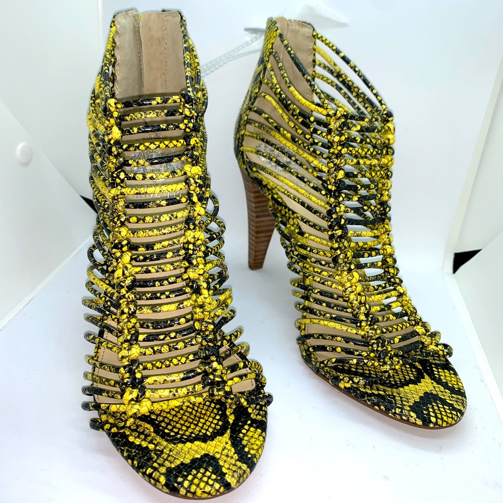 Gianni Bini Snake print Strappy Bootie
